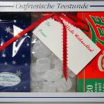 Ostfr. Gold Tee 100gr in Blue-Star bag.
Thiele 20 teabags 
250gr Kluntje
plus shipping